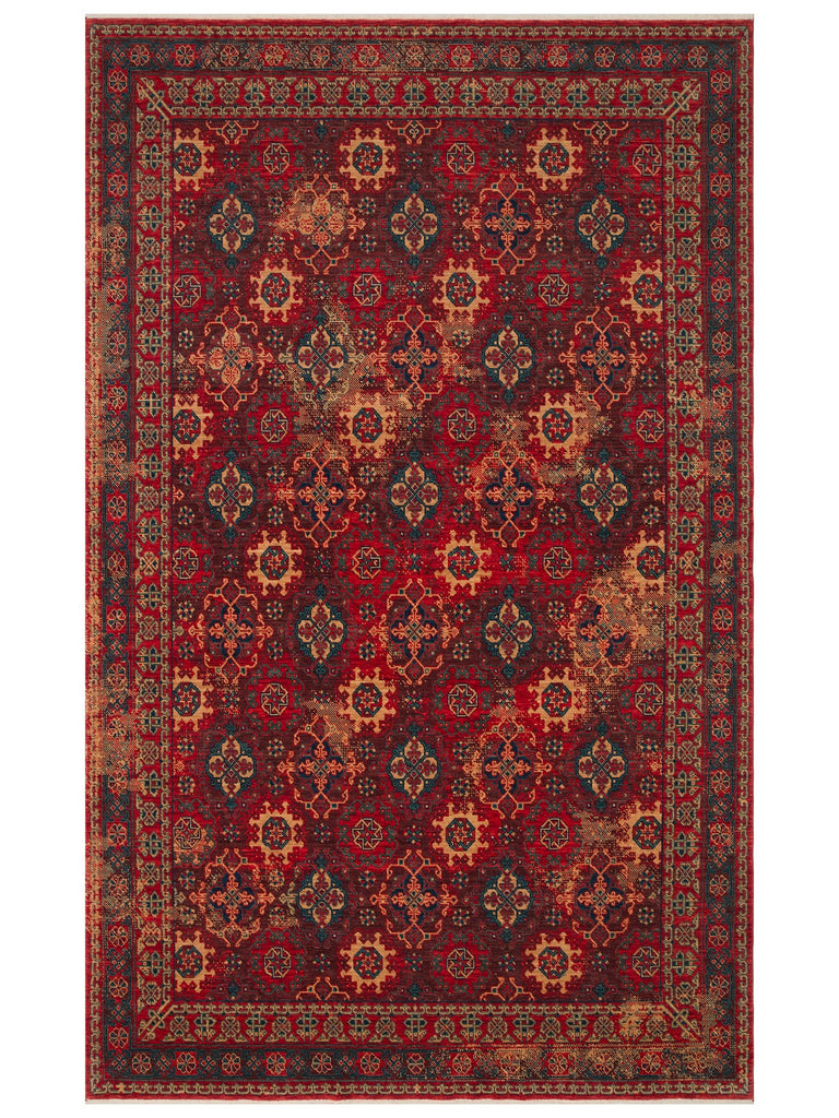 Göbeklitepe Series Handmade Black Loom Carpet with Anatolian Motifs, Produced with 100% New Zealand Wool 06V