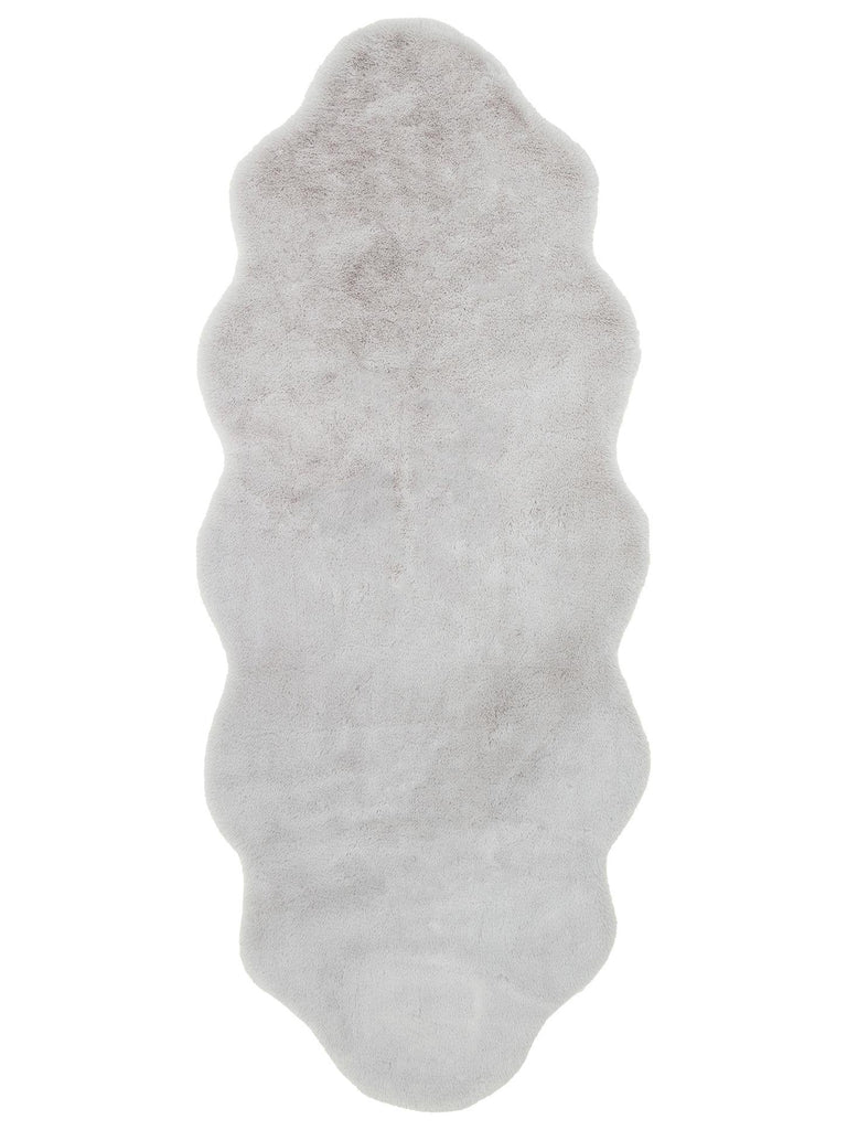 Bunny New Soft Texture Long Hair Washable Rabbit Pelt SILVER DOUBLE N