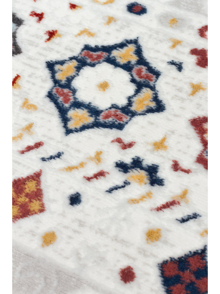 Smooth Washable Non-Slip Bright Living Room Hallway Fine Woven Modern Carpet 22 MULTY XW