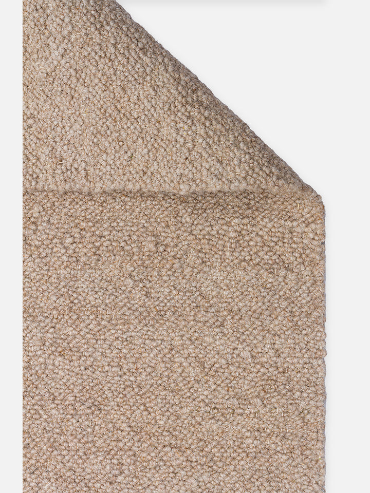 Agra Serisi Yün Polyester ve Pamuk Karışımı El Dokuma Halı BEIGE - Carpetdocia