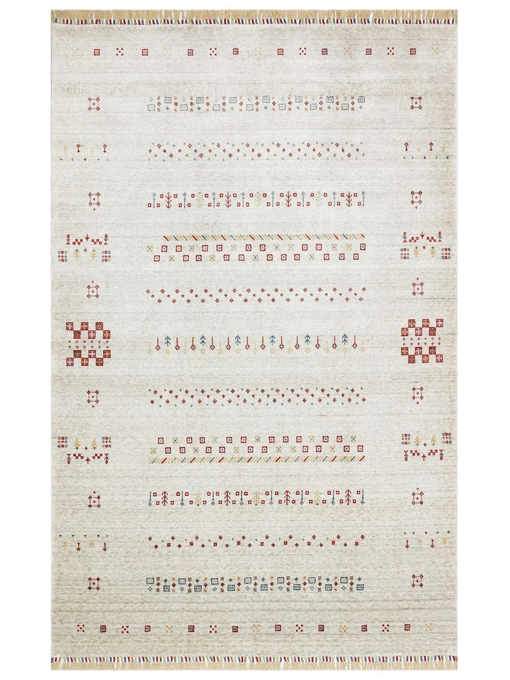 Oushak Carnaval 100% Natural Easy to Clean Handcrafted TENCEL™ Modern Uşak Carpet 06 BEIGE