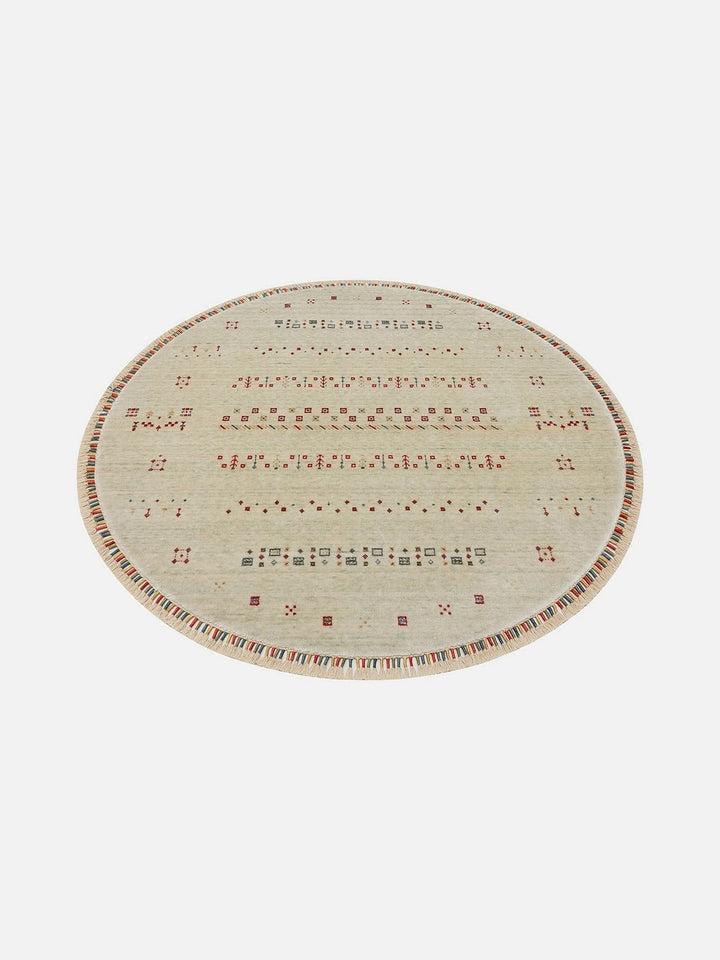 Oushak Carnaval %100 Naturel Kolay Temizlenir El Emeğiyle Üretilen TENCEL™ Modern Uşak Halısı 06 BEIGE Q - Carpetdocia