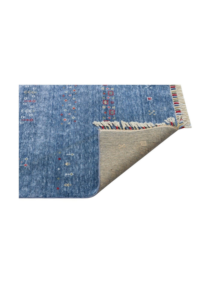 Oushak Carnaval 100% Natural Easy to Clean Handcrafted TENCEL™ Modern Uşak Carpet 06 BLUE