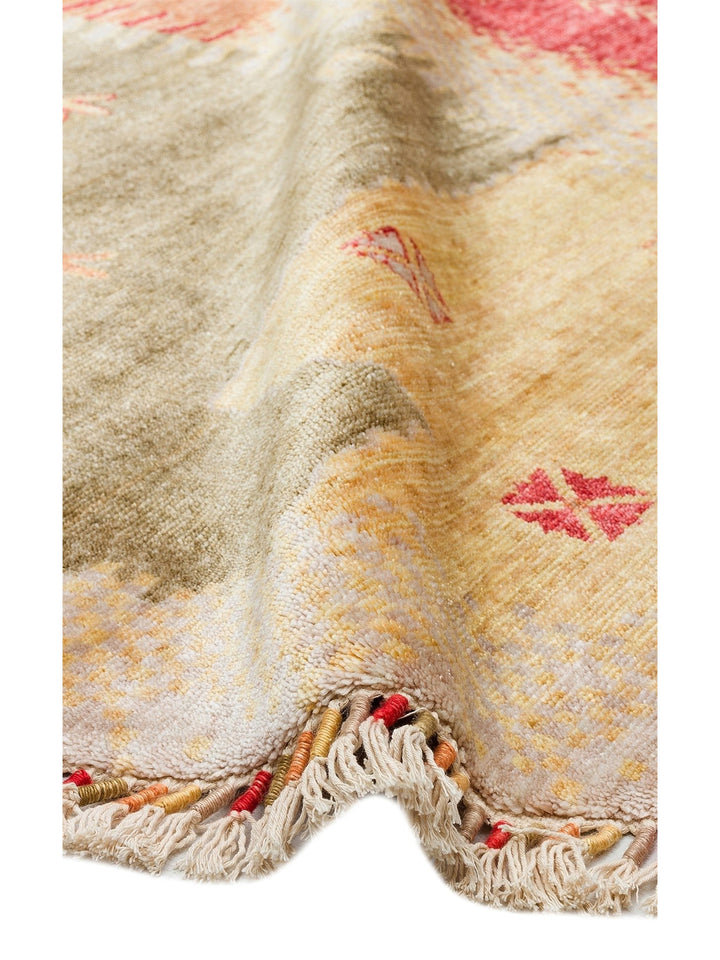 Oushak Carnaval 100% Natural Easy to Clean Handcrafted TENCEL™ Modern Uşak Carpet 07 BEIGE AUTUMN Q