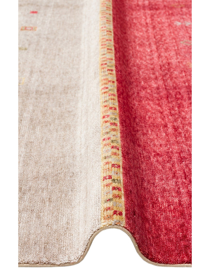 Oushak Carnaval 100% Natural Easy to Clean Handcrafted TENCEL™ Modern Uşak Carpet 11 RED AUTUMN