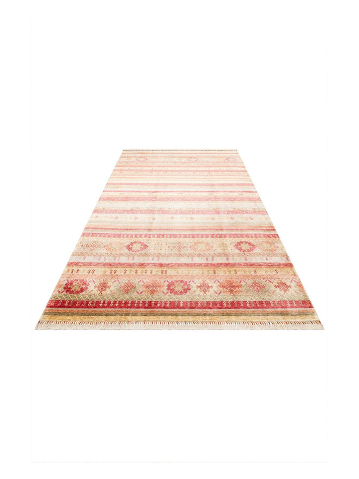 Oushak Carnaval 100% Natural Easy to Clean Handcrafted TENCEL™ Modern Uşak Carpet 12 RED AUTUMN