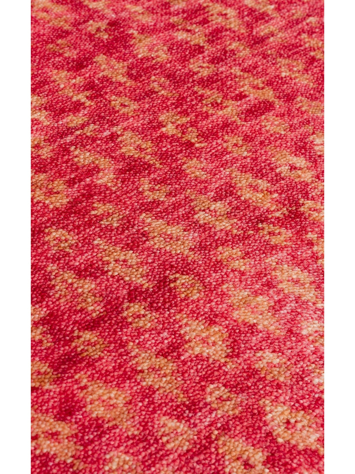 Oushak Carnaval 100% Natural Easy to Clean Handmade TENCEL™ Modern Uşak Carpet ZR 15 RED AUTUMN