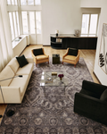 Tapis Uşak TENCEL™ Çırağan 100 % naturel, scintillant, fabriqué à la main sur métiers spéciaux 03 SMG