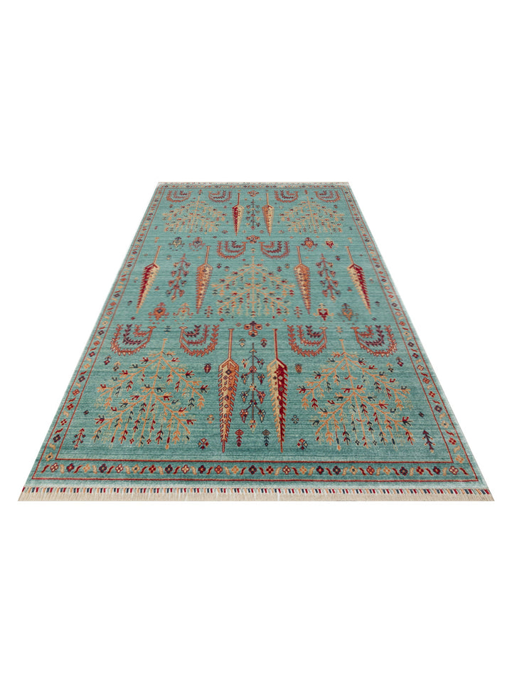 Oushak Carnival 100% Natural Easy to Clean Handmade TENCEL™ Modern Uşak Carpet 22TURK