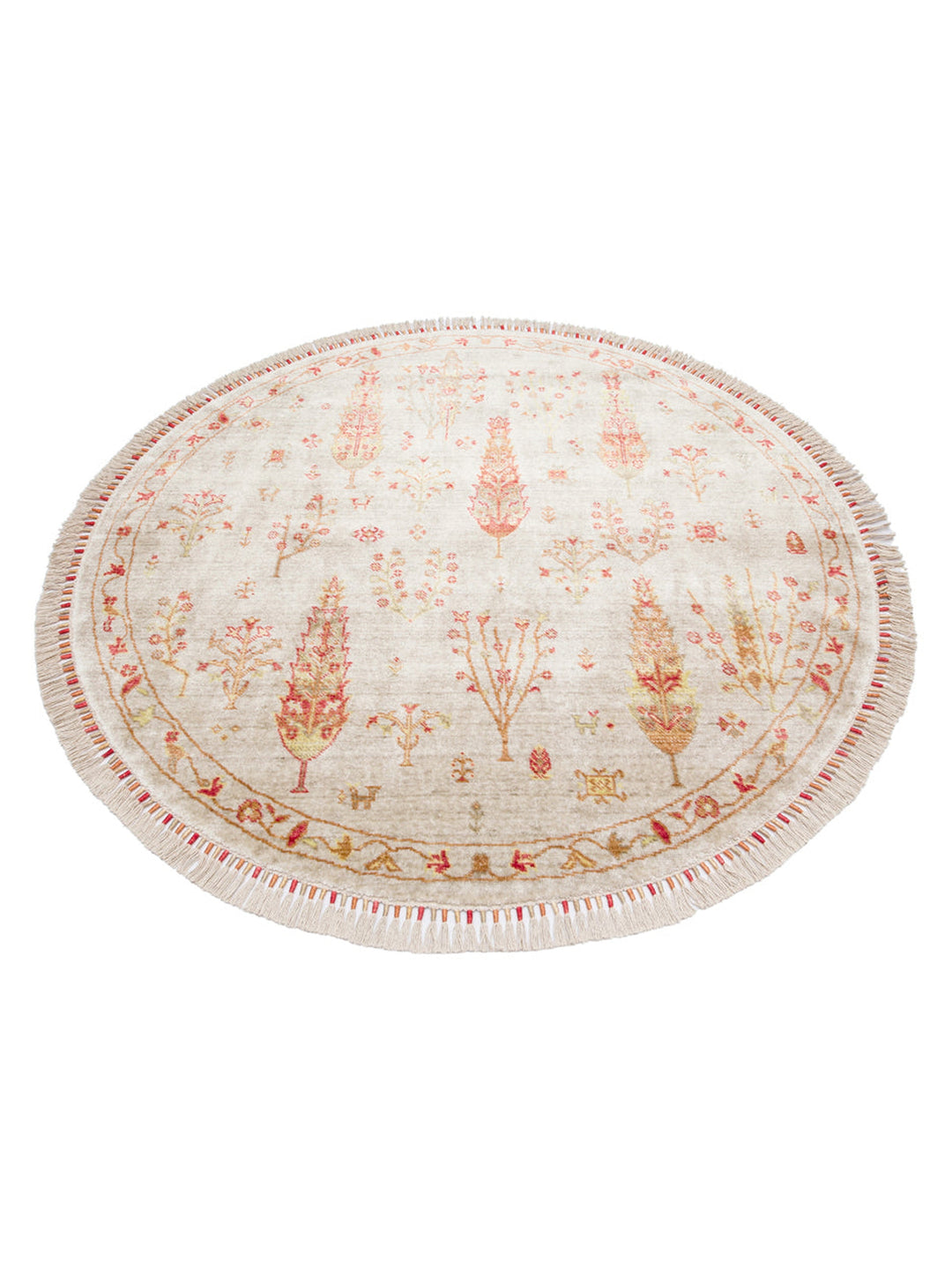 Oushak Carnaval %100 Naturel Kolay Temizlenir El Emeğiyle Üretilen TENCEL™ Modern Uşak Halısı 08 BEIGE AUTUMN Q