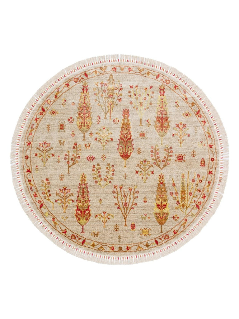 Oushak Carnaval 100% Natural Easy to Clean Handmade TENCEL™ Modern Uşak Carpet 08 BEIGE AUTUMN Q