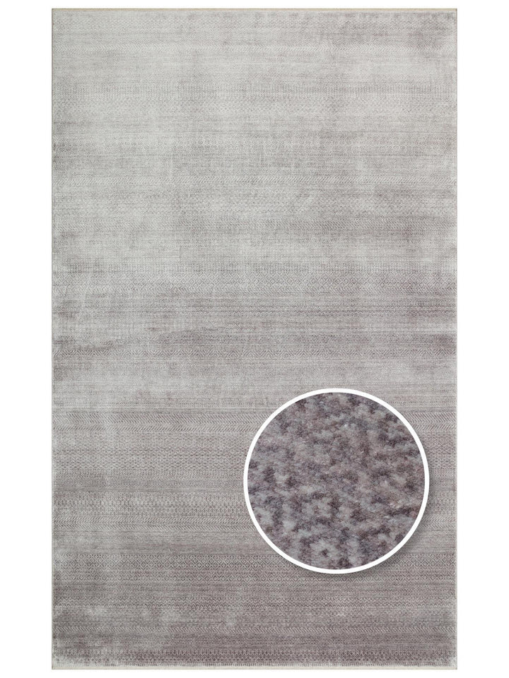Çırağan 100% Natural Special Shimmer Handmade Specially Woven TENCEL™ Uşak Carpet 08GREY