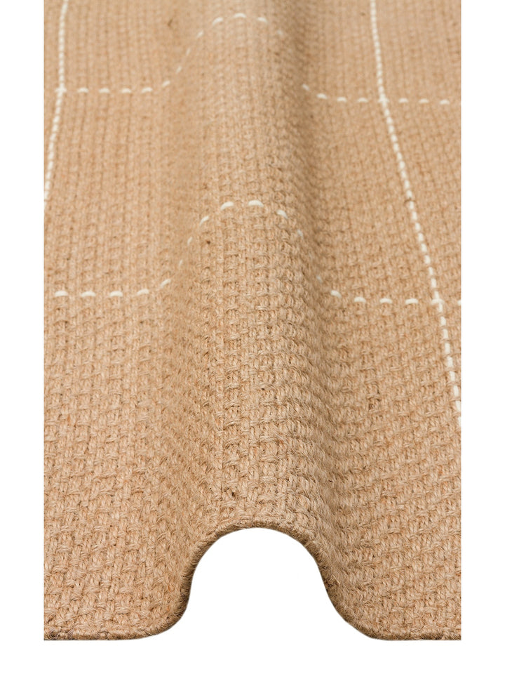 Agra %100 Naturel Jüt ve Pamuk Çift Taraflı Oturma Odası Koridor Mutfak Balkon Modern Kilim 1WH - Carpetdocia
