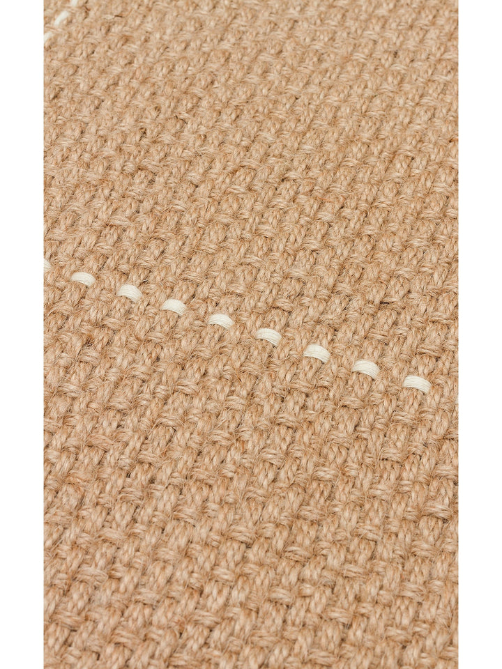 Agra %100 Naturel Jüt ve Pamuk Çift Taraflı Oturma Odası Koridor Mutfak Balkon Modern Kilim 1WH - Carpetdocia