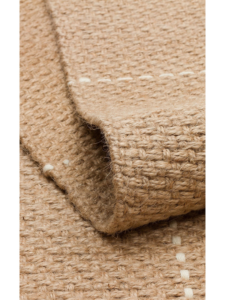 Agra %100 Naturel Jüt ve Pamuk Çift Taraflı Oturma Odası Koridor Mutfak Balkon Modern Kilim 1WH - Carpetdocia