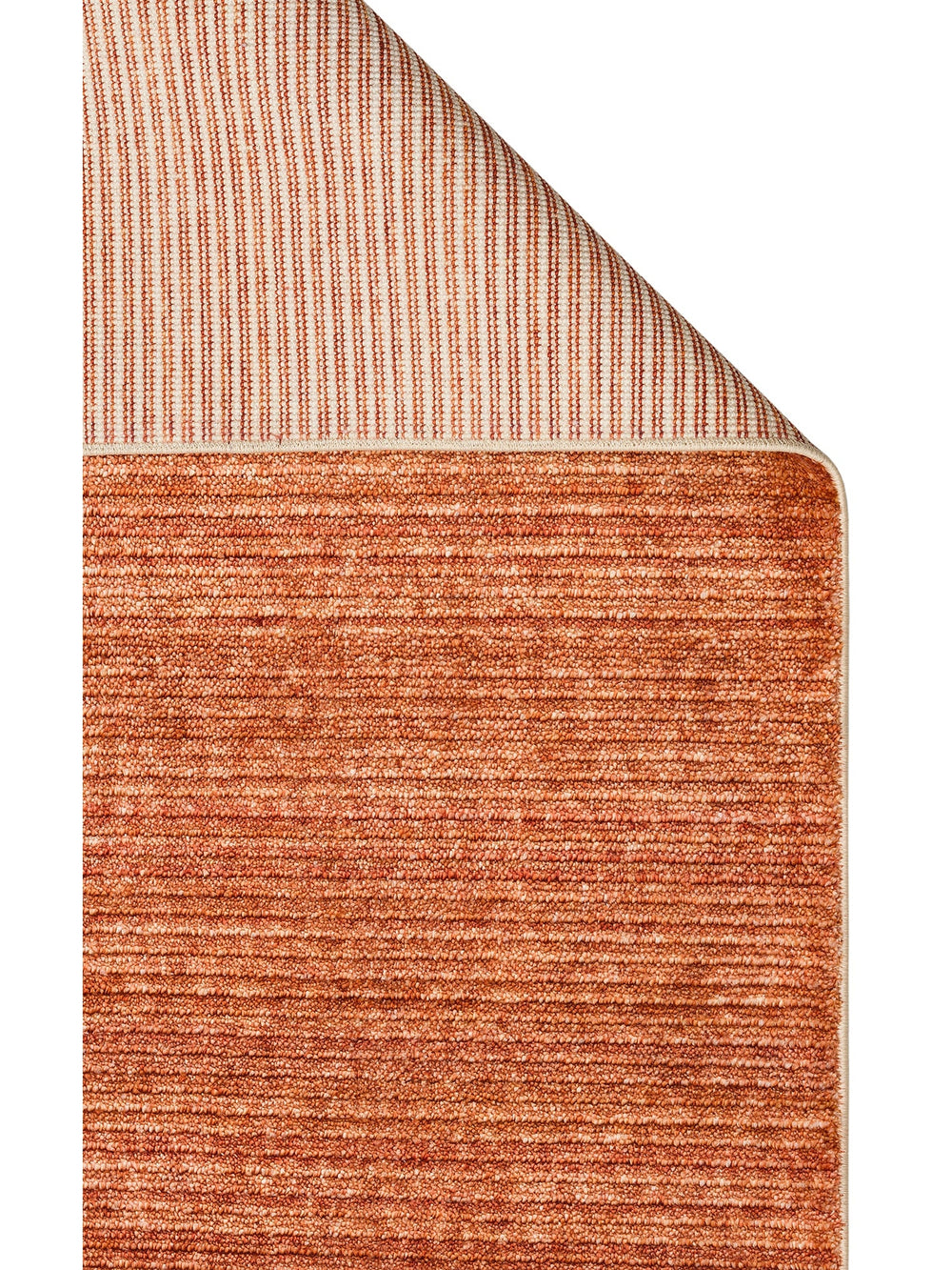 Brasilia Tensel El Emeğiyle Üretilen Modern Sade Şık Özel Kara Tezgah Halısı PLAIN TERRACOTTA - Carpetdocia