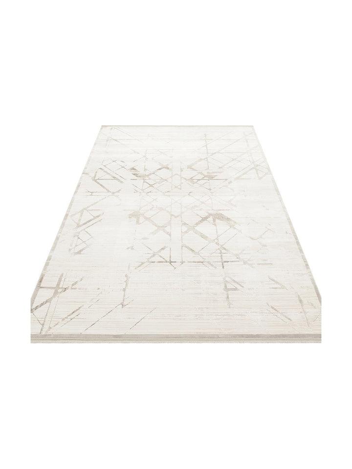 Cairo Serisi Extra Yumuşak Dokulu Sık Dokuma Modern Desenlere Sahip Şık Salon Halısı 02 CREAM GREY - Carpetdocia