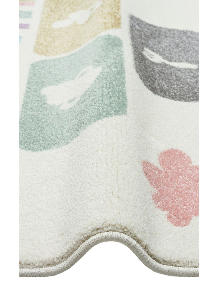 Carpetdocia Kids Eğlenceli Sek Sek Temalı Çocuk Halısı 25 PASTEL - Carpetdocia