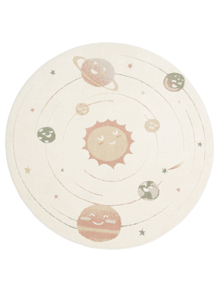 Carpetdocia Kids Pastel Renkli Hav ve Toz Vermeyen Çocuk Halısı 02 CREAM MULTY - Carpetdocia