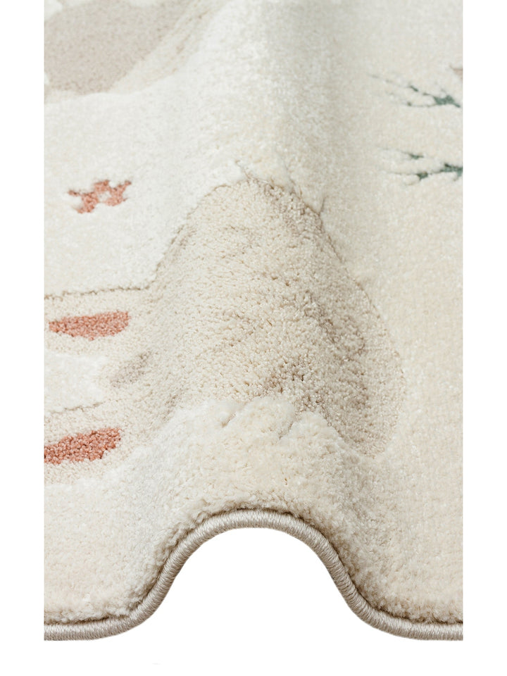 Carpetdocia Kids Pastel Renkli Hav ve Toz Vermeyen Çocuk Halısı 04 CREAM MULTY - Carpetdocia