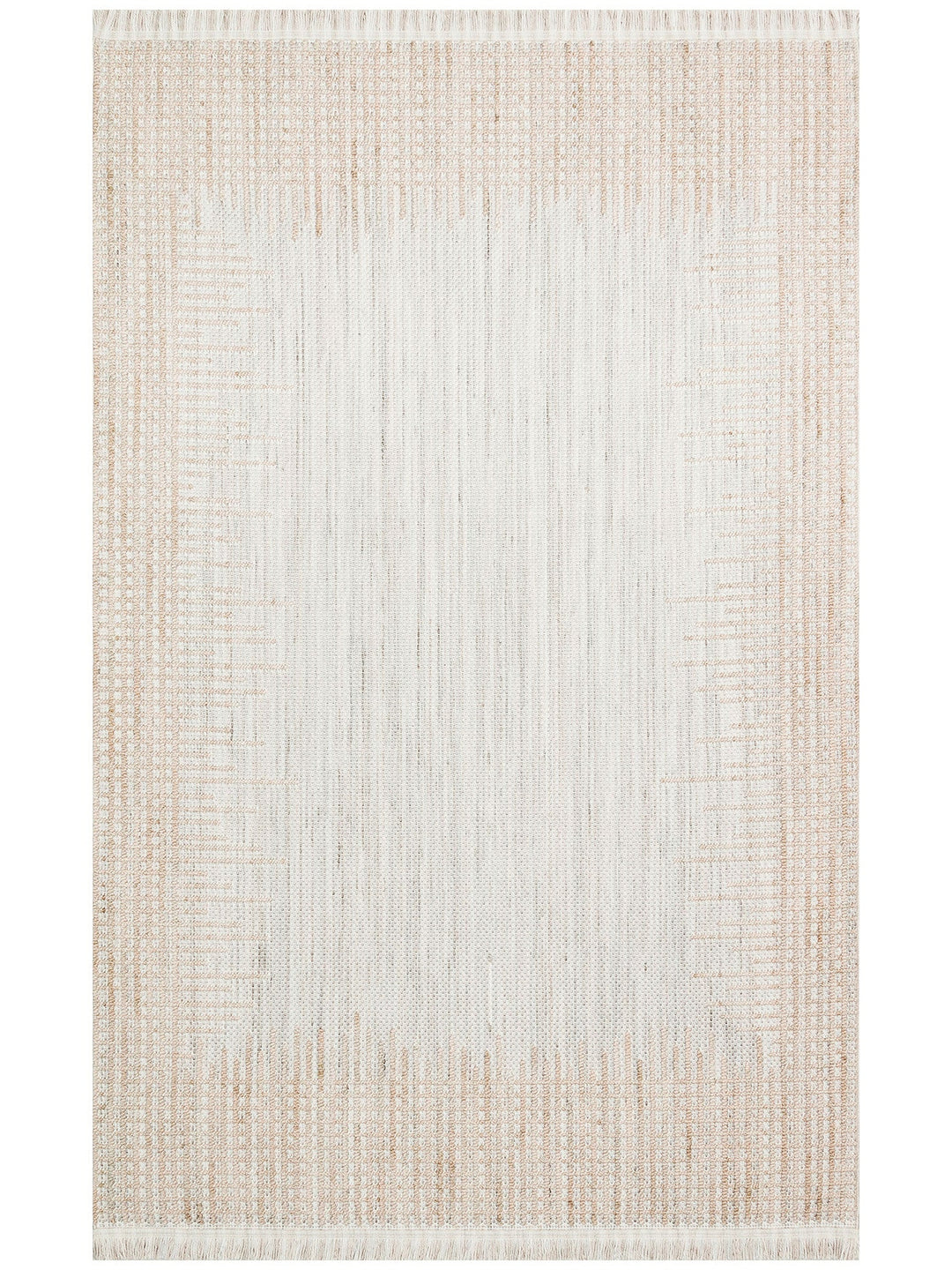 Comfy Modern Desenli Oturma Odası Koridor Antre Yatak Odası Örgü Dokuma Halı 01 GREY BEIGE - Carpetdocia