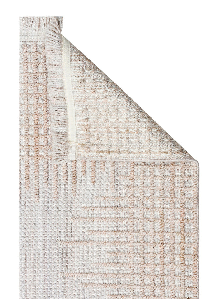 Comfy Modern Desenli Oturma Odası Koridor Antre Yatak Odası Örgü Dokuma Halı 01 GREY BEIGE - Carpetdocia