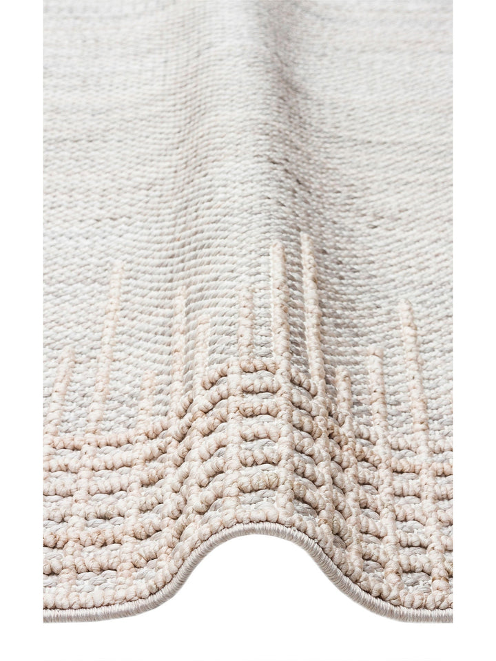 Comfy Modern Desenli Oturma Odası Koridor Antre Yatak Odası Örgü Dokuma Halı 01 GREY BEIGE - Carpetdocia