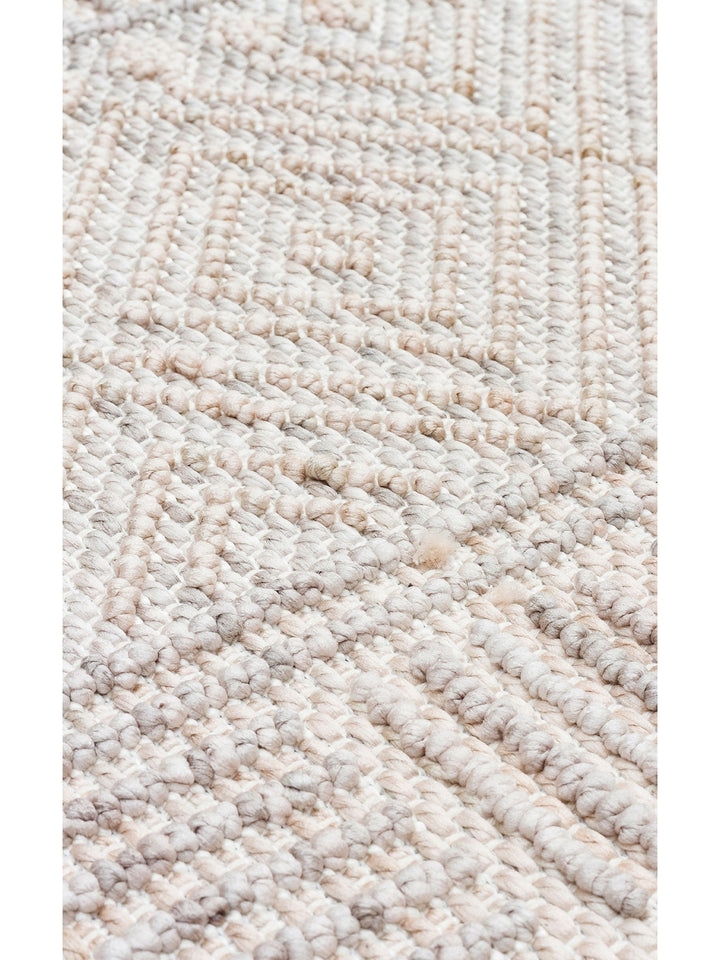 Comfy Modern Desenli Oturma Odası Koridor Antre Yatak Odası Örgü Dokuma Halı 02 GREY BEIGE - Carpetdocia