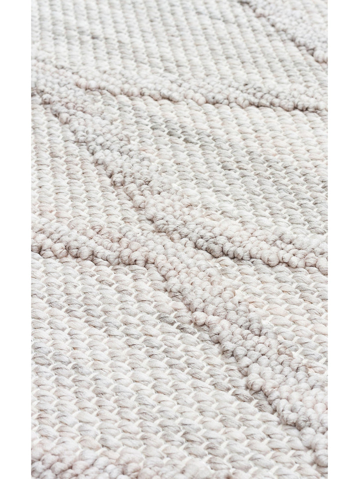 Comfy Modern Desenli Oturma Odası Koridor Antre Yatak Odası Örgü Dokuma Halı 04 GREY - Carpetdocia