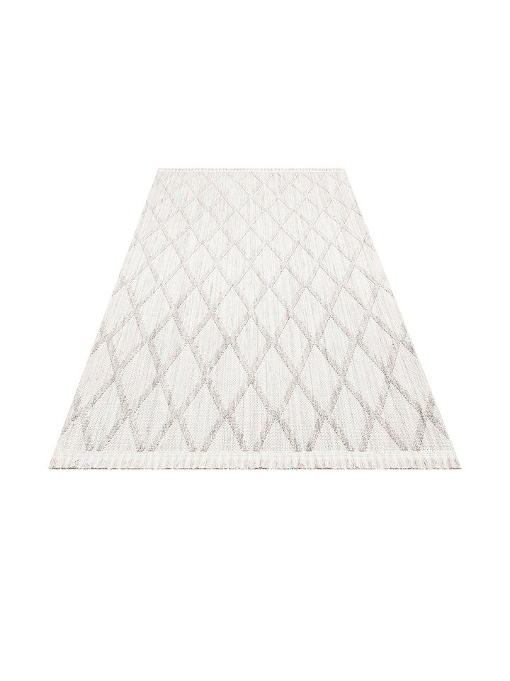 Comfy Modern Desenli Oturma Odası Koridor Antre Yatak Odası Örgü Dokuma Halı 04 GREY - Carpetdocia