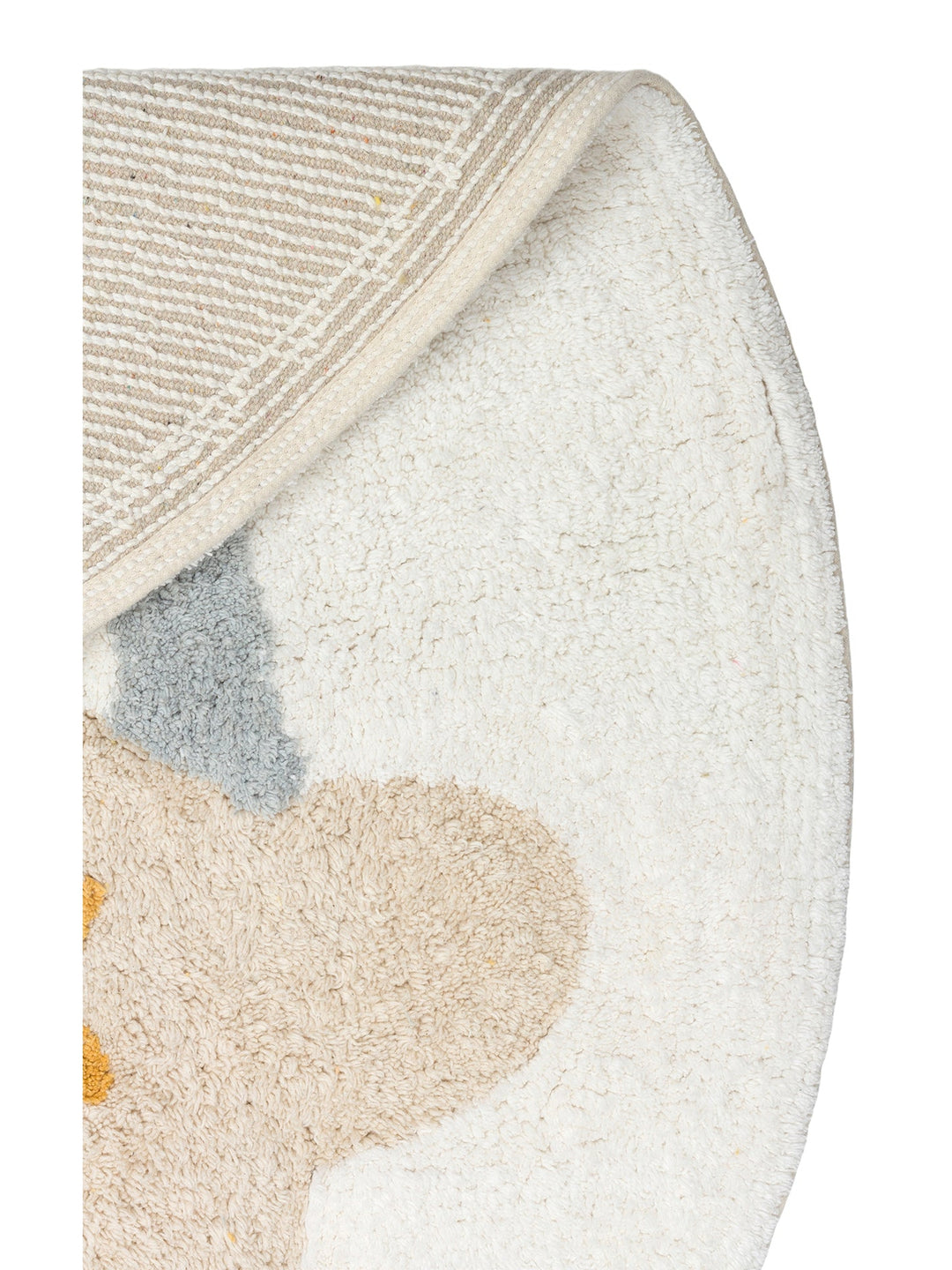 Cotton Baby %100 Naturel Pamuk Yıkanabilir Kaymaz Tabanlı Bebek Halısı 07 MULTY XXW Q - Carpetdocia