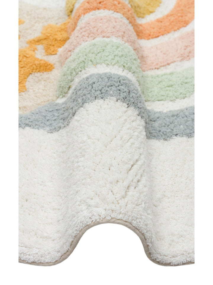 Cotton Baby %100 Naturel Pamuk Yıkanabilir Kaymaz Tabanlı Bebek Halısı 07 MULTY XXW Q - Carpetdocia