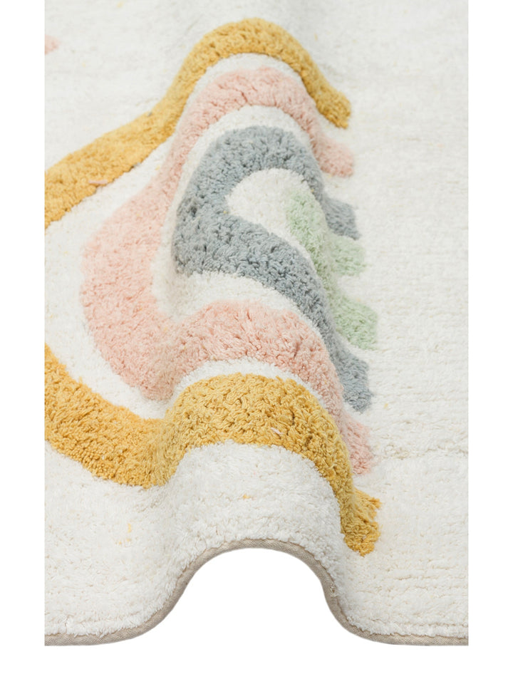 Cotton Baby %100 Naturel Pamuk Yıkanabilir Kaymaz Tabanlı Bebek Halısı 10 MULTY XXW - Carpetdocia