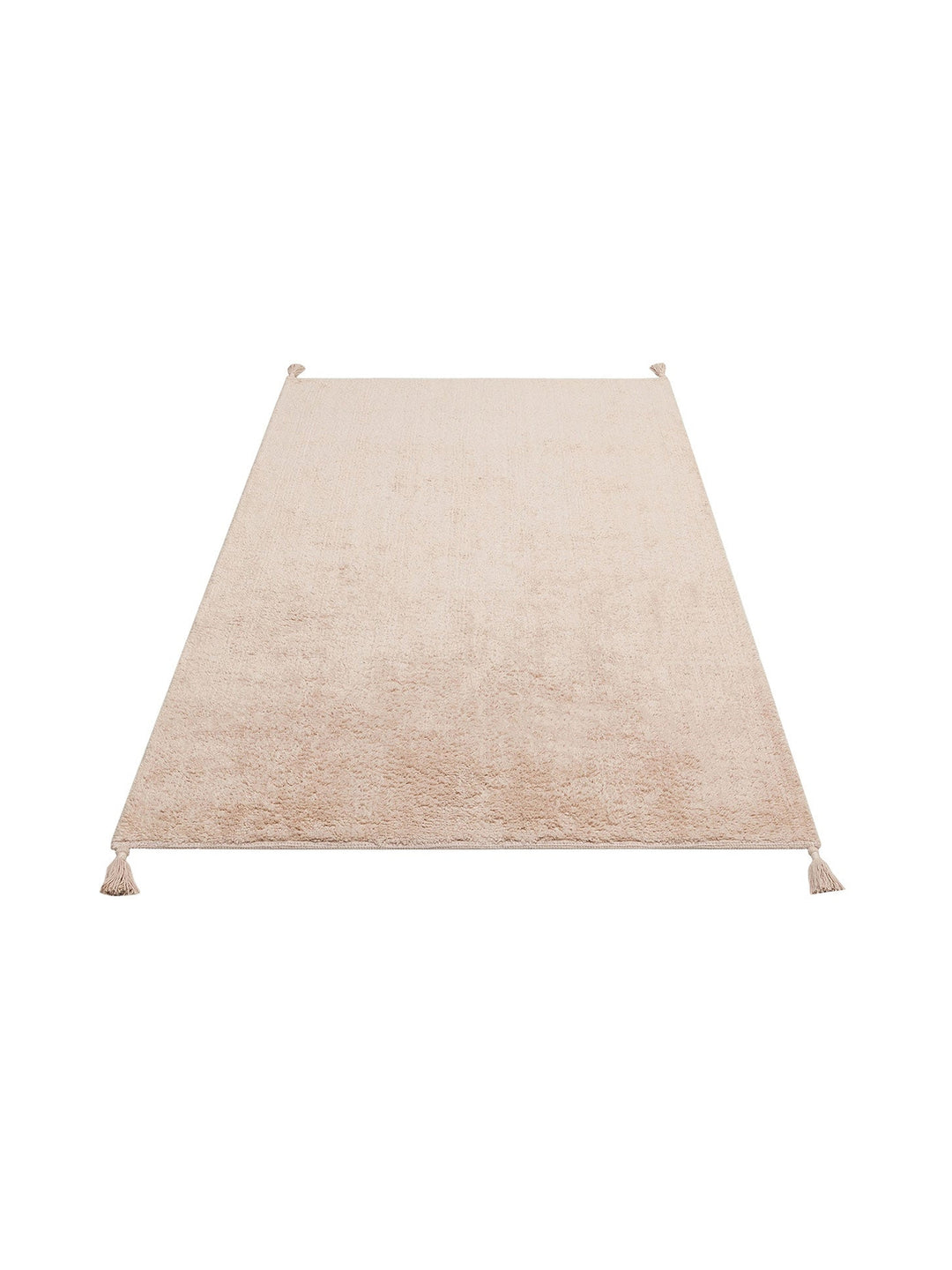 Cotton Baby %100 Naturel Pamuk Yıkanabilir Kaymaz Tabanlı Bebek Halısı PLAIN BEIGE - Carpetdocia