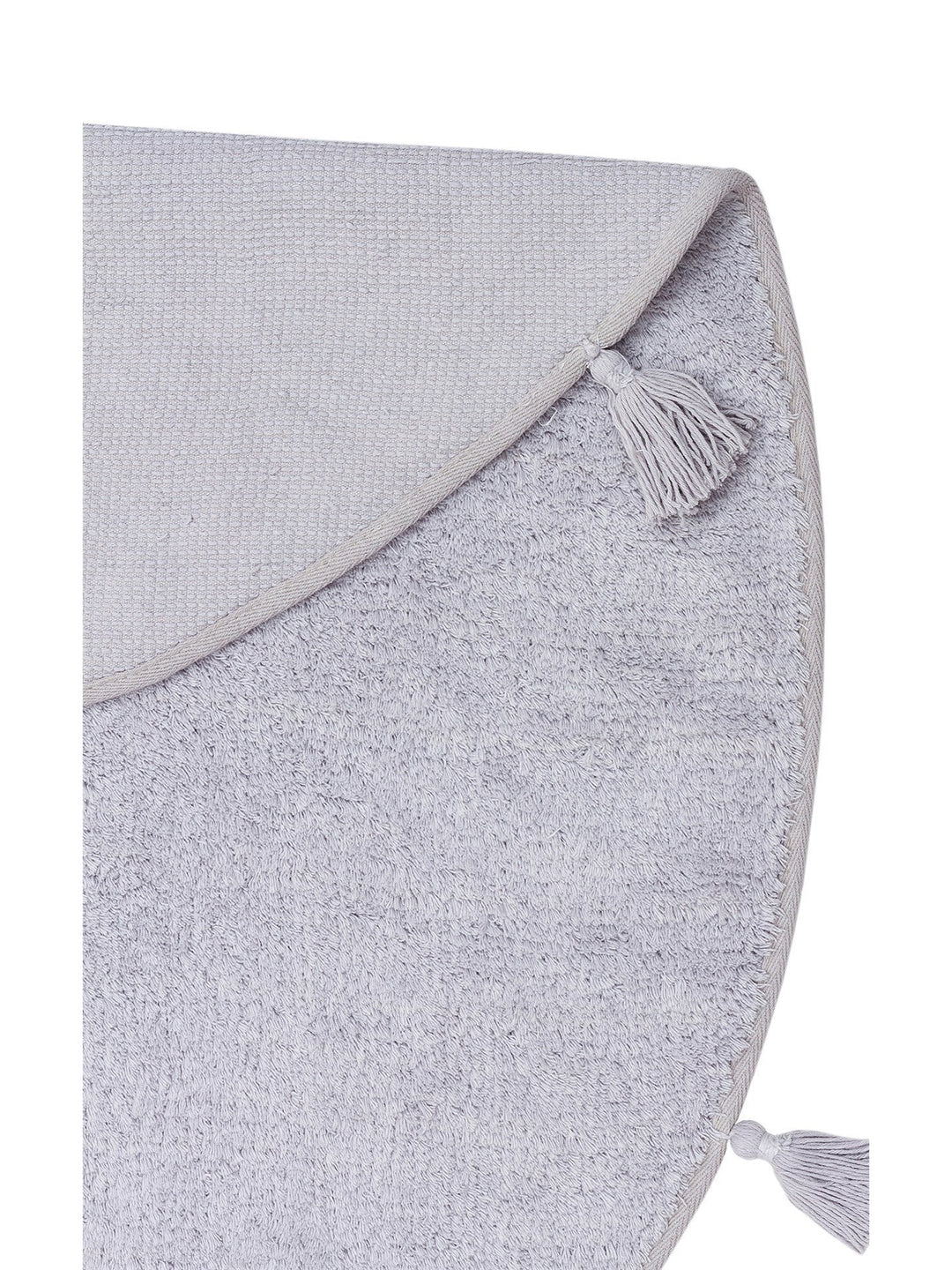 Cotton Baby %100 Naturel Pamuk Yıkanabilir Kaymaz Tabanlı Bebek Halısı PLAIN GREY Q - Carpetdocia