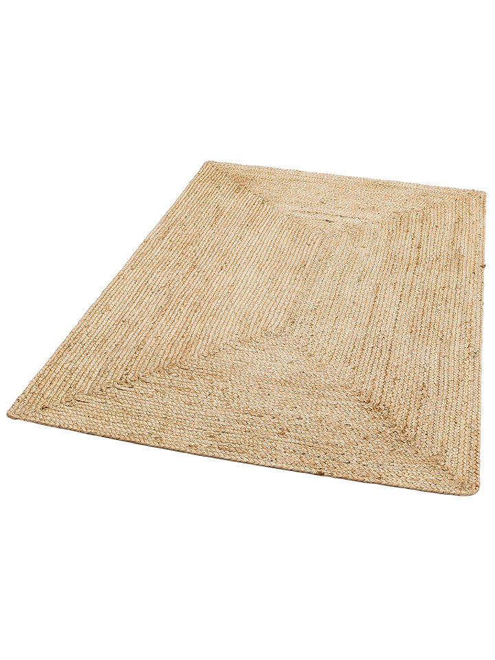 Crown Jüt %100 Naturel El Dokuma Oturma Odası Koridor Antre Mutfak Balkon Hasır Halı 10 NATURAL - Carpetdocia
