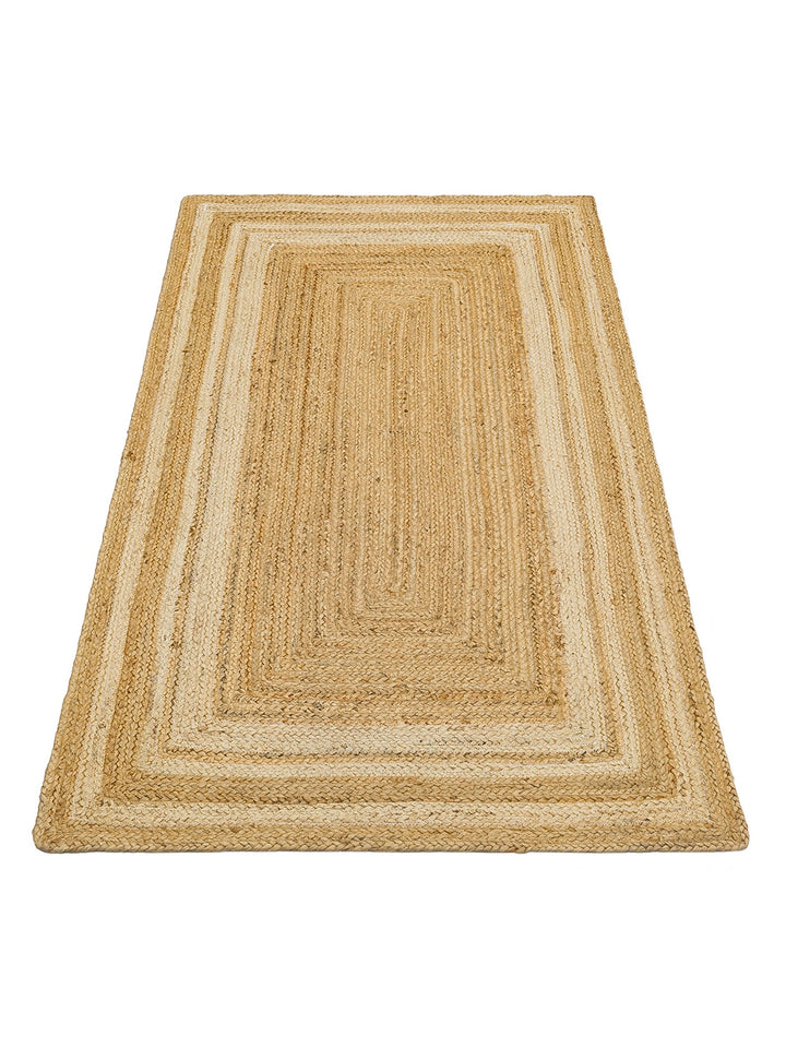 Crown Jüt %100 Naturel El Dokuma Oturma Odası Koridor Antre Mutfak Balkon Hasır Halı 10 NATURALWHIXW - Carpetdocia