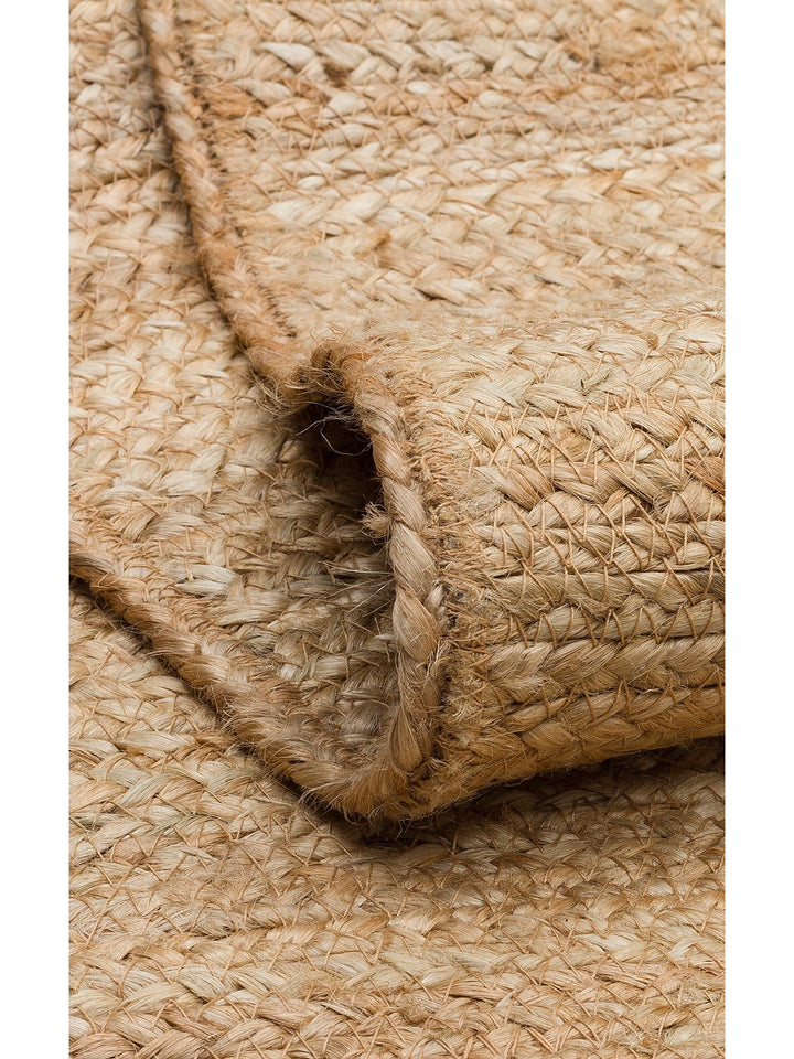 Crown Jüt %100 Naturel El Dokuma Oturma Odası Koridor Antre Mutfak Balkon Hasır Halı 12 NATURAL - Carpetdocia