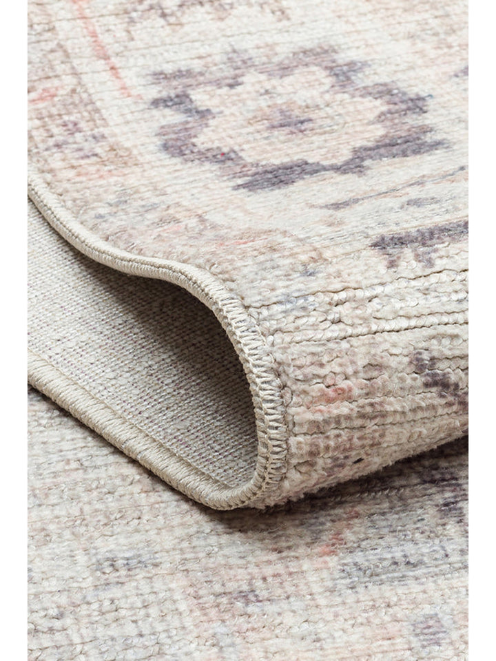 Floransa Serisi Pastel Tonlara Sahip Vintage Desenli Şık Halı 02 SKY - Carpetdocia