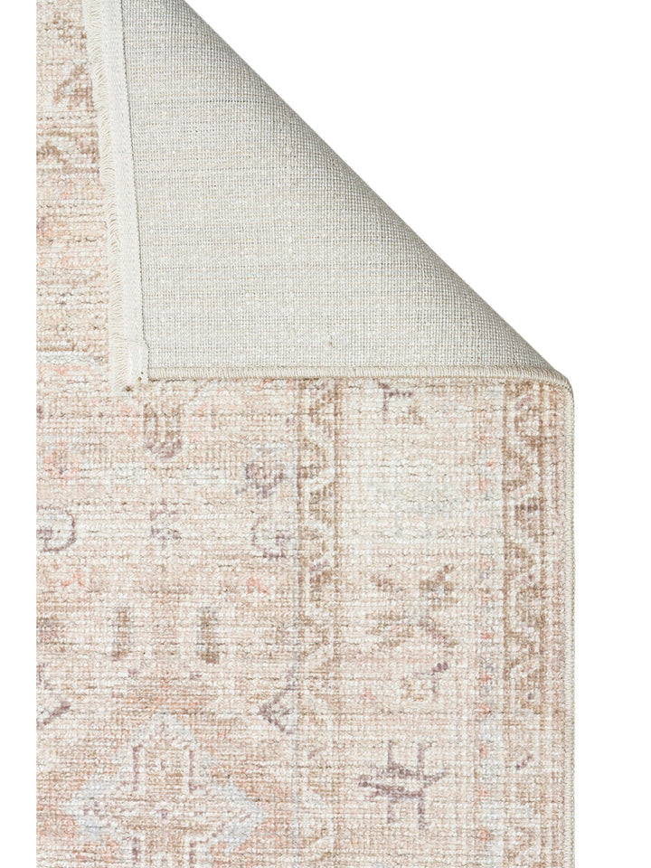 Floransa Serisi Pastel Tonlara Sahip Vintage Desenli Şık Halı 03 BEIGE - Carpetdocia