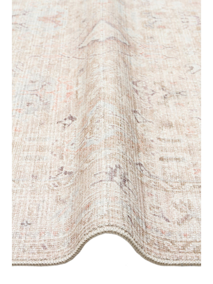 Floransa Serisi Pastel Tonlara Sahip Vintage Desenli Şık Halı 03 BEIGE - Carpetdocia
