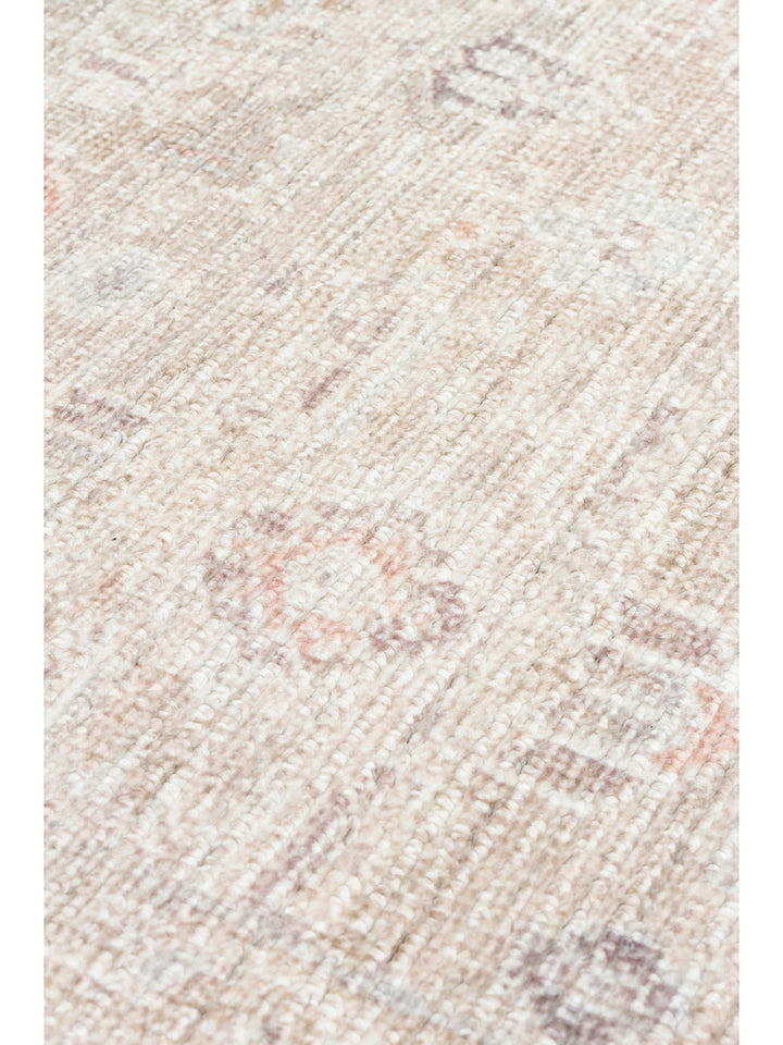 Floransa Serisi Pastel Tonlara Sahip Vintage Desenli Şık Halı 03 BEIGE - Carpetdocia