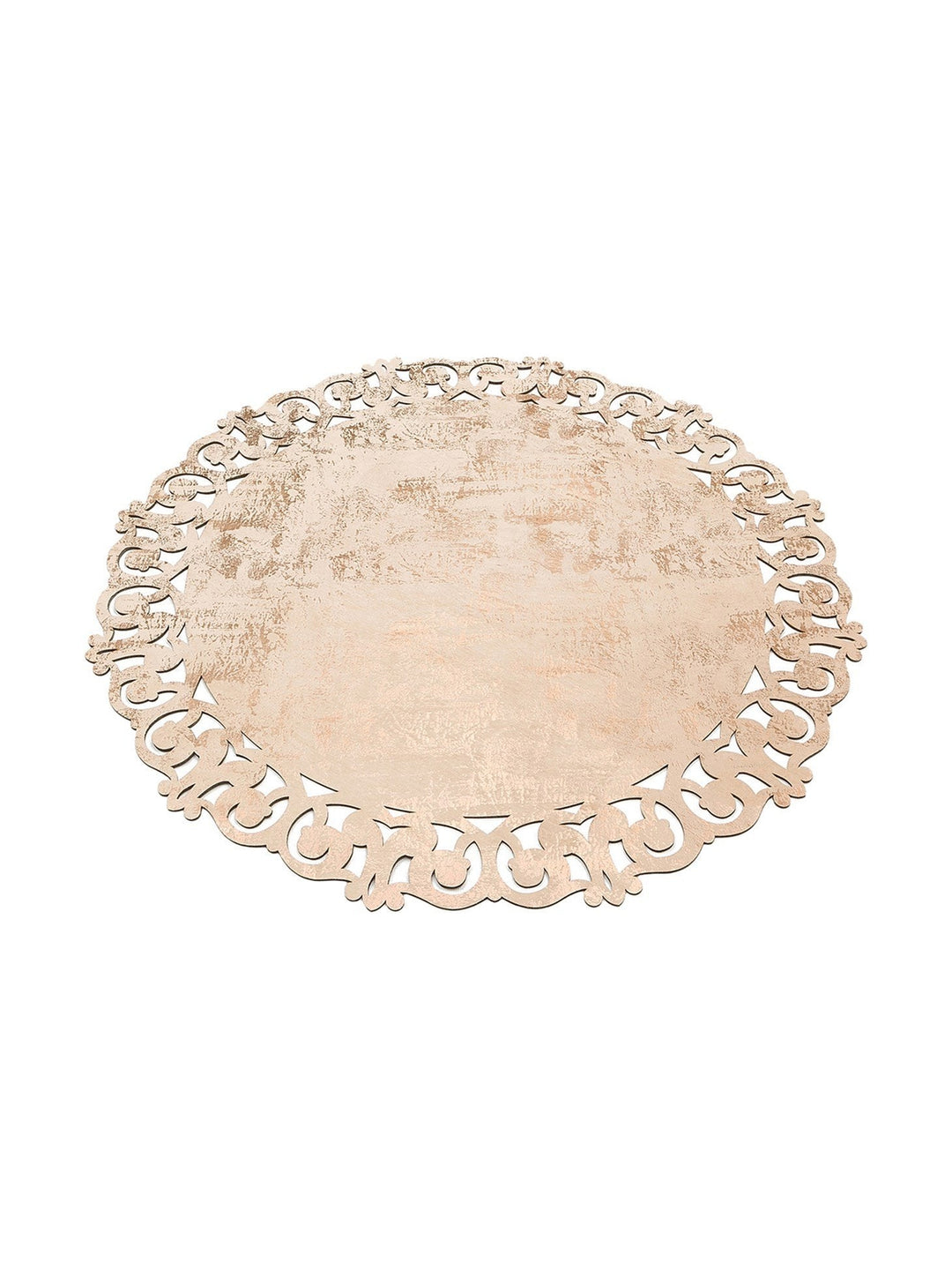 Gravür Klasik Ve Modern İşleme ve Oymaya Sahip Parlak Bordürlü Suni Deri Halı 05 BEIGE COPPER Q - Carpetdocia