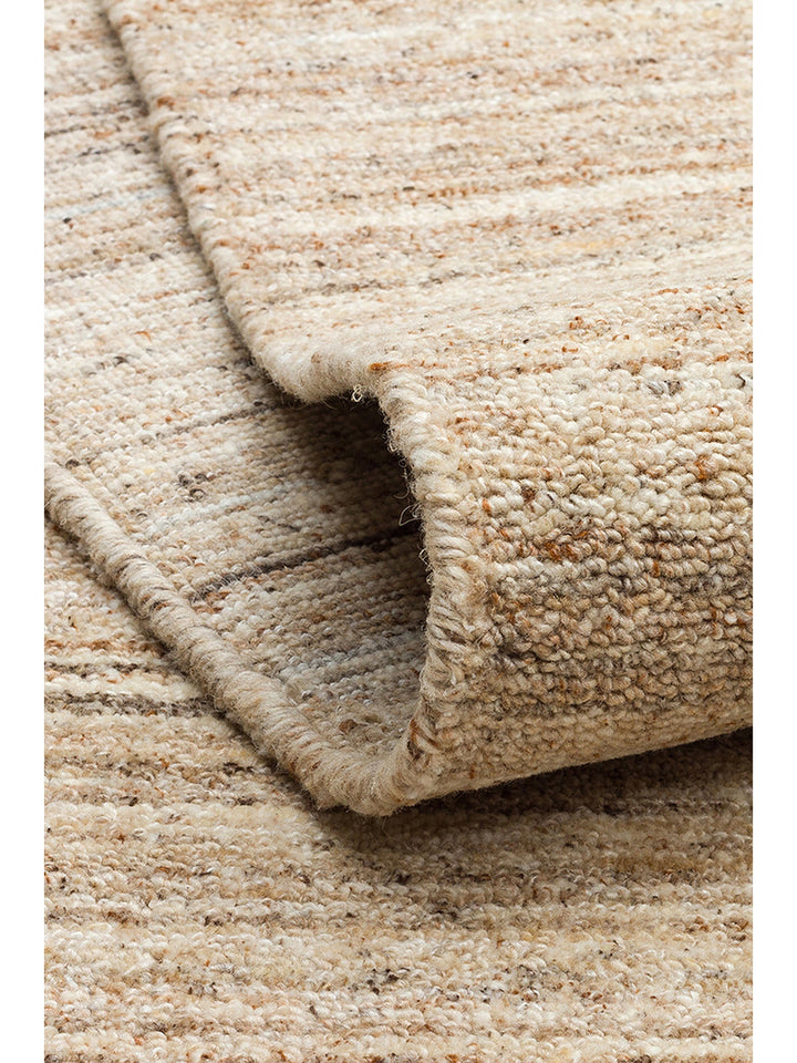 Helsinki Serisi %100 Naturel Yün ve Viskon El Dokuma Modern İskandinav Salon Oturma Odası Halı BEIGE - Carpetdocia