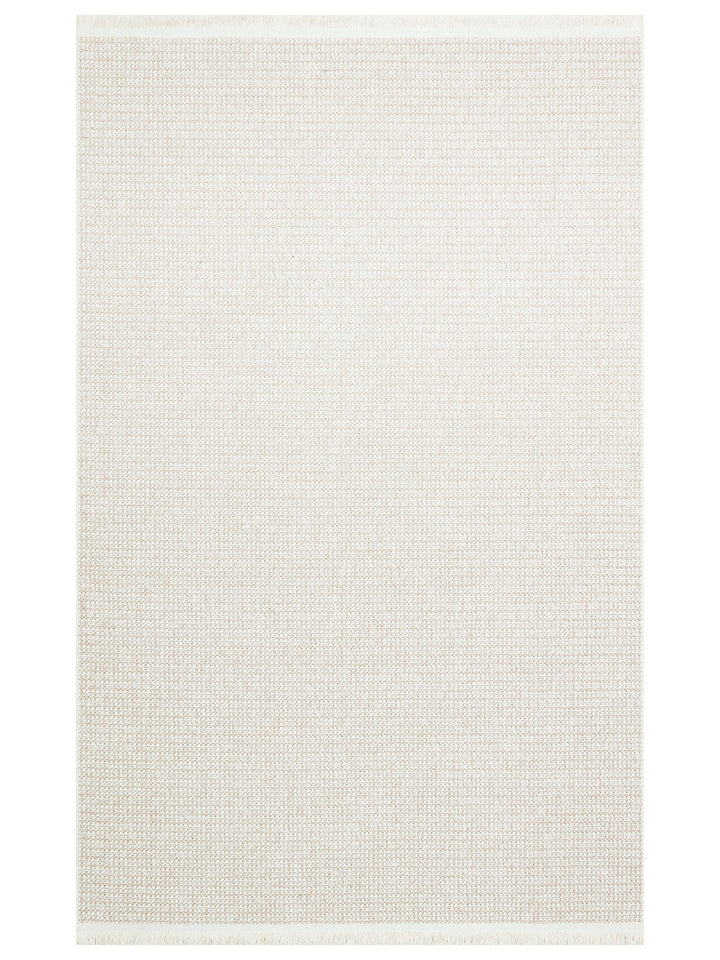 Mali Yumuşak Tuşeli Örgü Dokuma Oturma Odası Koridor Antre Yatak Odası Modern Halı PLAIN BEIGE - Carpetdocia
