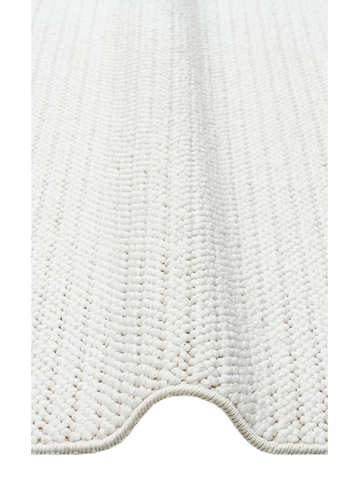 Mali Yumuşak Tuşeli Örgü Dokuma Oturma Odası Koridor Antre Yatak Odası Modern Halı PLAIN WHITE - Carpetdocia