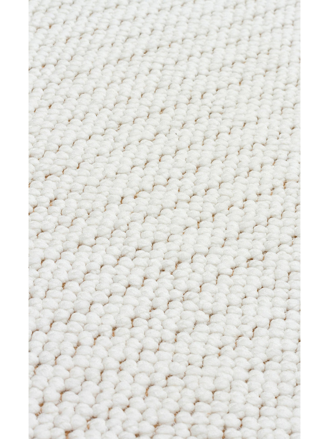 Mali Yumuşak Tuşeli Örgü Dokuma Oturma Odası Koridor Antre Yatak Odası Modern Halı PLAIN WHITE - Carpetdocia