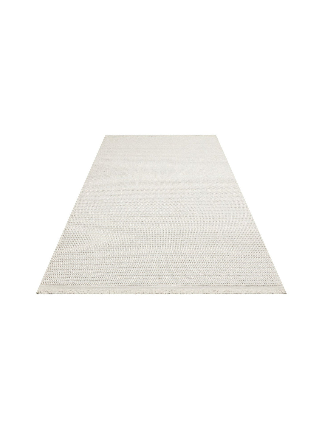 Mali Yumuşak Tuşeli Örgü Dokuma Oturma Odası Koridor Antre Yatak Odası Modern Halı PLAIN WHITE - Carpetdocia