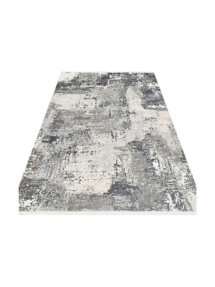 Marble Serisi Modern Desenli Salon Oturma Odası Koridor Antre Şık Halı 04 GREY ANTRASIT - Carpetdocia