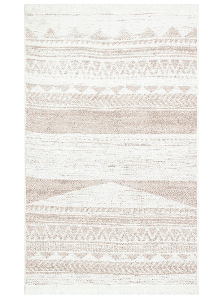 Maya %100 Naturel Pamuk Yıkanabilir Çift Taraflı Oturma Odası Mutfak Koridor Modern Kilim 06 NATURAL - Carpetdocia